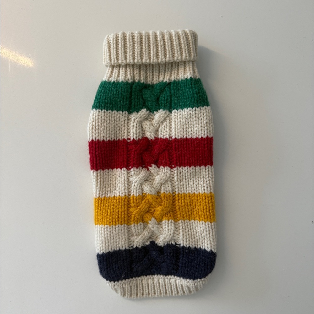 Hudson Bay Striped Knit Dog Sweater